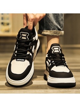 Men'S Lightweight Sneakers - Low-Top Lace-Up Sneakers in / Accent, Cushioned EVA Insole & Non-Slip Rubber Outsole for Gym, Office, Everyday - Minimalist Formal & Casual Shoes - Durable Synthetic Upper, Gym Footwear, Classic Style, Sleek Design