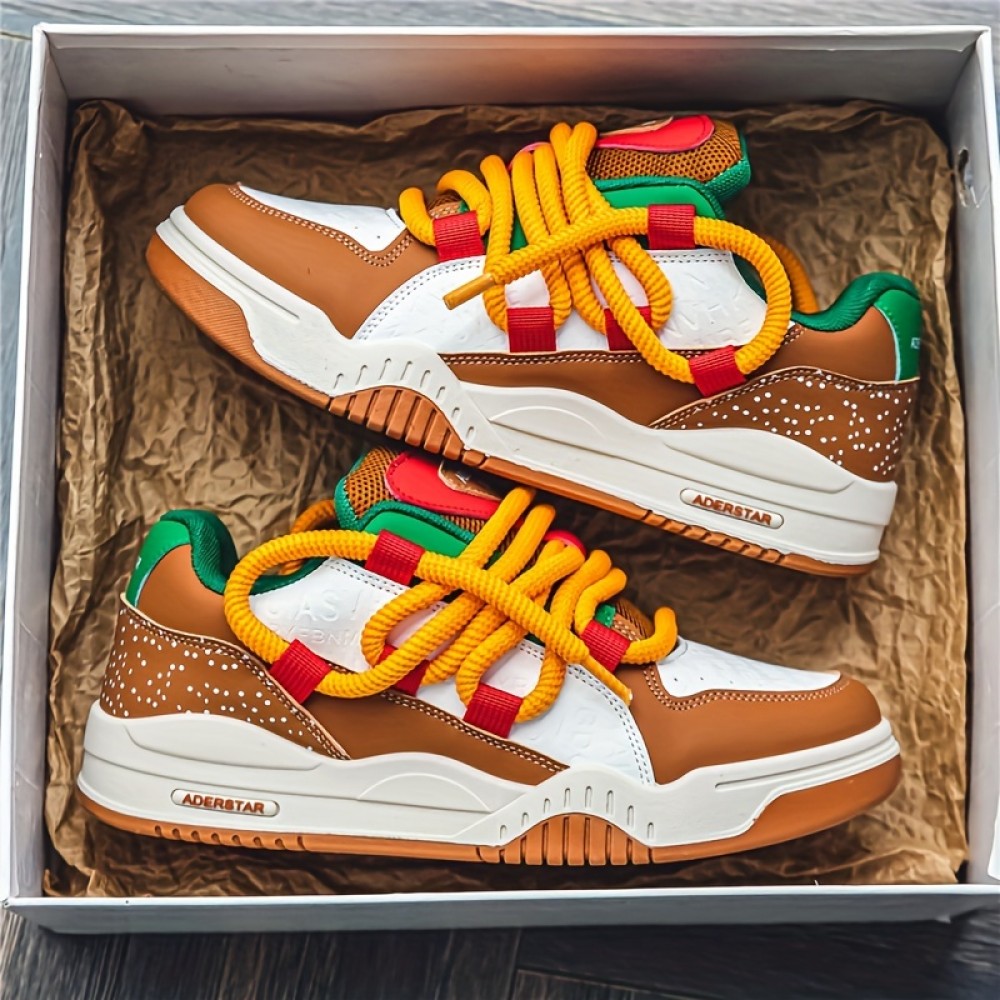 Sneakers, Low-top Burger Trendy Board Shoes