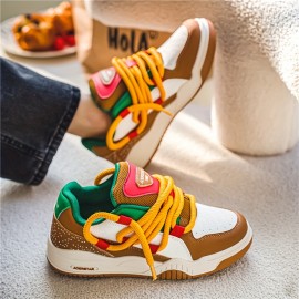Sneakers, Low-top Burger Trendy Board Shoes