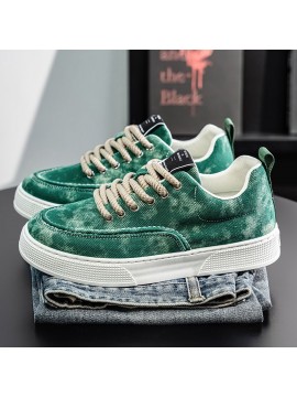 Men's Vintage Sneakers Low-Top Canvas Shoes - Classic American Retro Plaid & Round Toe Lace-Up, Breathable Sole Skate Shoes Suitable for Casual,, Gym, Casual Attire - Comfortable Streetwear Kicks