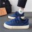 Men'S Retro Cloud Height-Increasing Sneakers - Breathable Mid-Top Casual Shoes with Arch Support, Cushioned PVC Insole & Striped Faux Cover Upper - Blue & Design for Outdoor, Daily Wear, Spring/Fall - Comfortable Round-Toe Lift Shoes for Men