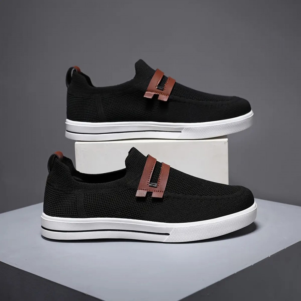 Men'S Breathable Low-Top Skate Sneakers - All-Season Comfort with EVA Cushioning Sole, Round Toe Design & Arch Support - Lightweight Streetwear Skate Shoes for Casual, New Balanced Women Skateboarding Shoes, Mens Shoes Sneaker, Men Sneaker, Men Shoe