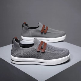 Men'S Breathable Low-Top Skate Sneakers - All-Season Comfort with EVA Cushioning Sole, Round Toe Design & Arch Support - Lightweight Streetwear Skate Shoes for Casual, New Balanced Women Skateboarding Shoes, Mens Shoes Sneaker, Men Sneaker, Men Shoe