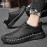 Autumn New Slip-On Casual Shoes for Men | Thick-Soled Loafers, Trendy, Upper, PVC Sole, Fabric Insole