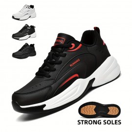 Men's All-Season Mid-Top Sneakers - Upper & Sole, Plaid Lace-Up Running Shoes, Round Toe Comfortable Athletic Footwear for Gym,, Casual Wear - All-Season Versatile (Suitable for)