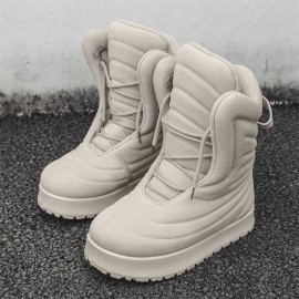Winter and Autumn Warmth-Resistant Small-Scale High-Top Sneakers Gypsum Shoes