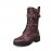 Women'S Mid Calf Boots | Motorcycle and Combat Style, Lace Up Strap, Adjustable, Casual Western Fashion with Platform Heel and Zipper Closure