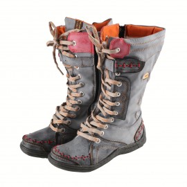 TMA EYES Women'S Winter Boots - European & American Style Full-Grain Leather Upper, Zipper Closure, Cushioned TPR Sole, Round Toe Mid-Calf Boots with Plush Lining - Casual to Semi-Formal Shoes for Everyday & Special Occasions (Pink, Brown, Green