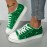 Women's Round-toe Lace-up Green Glitter Espadrilles