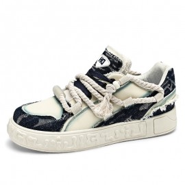 Men'S Sneakers with Dreadlock Bread Design, Comfortable for Casual Use, Durable, Versatile, And Trendy in Multiple Colors