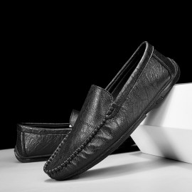 Men'S Gommino Casual Shoes | Summer New Low-Top Breathable Soft Bottom Driving Shoes, Upper, PVC Sole, Fabric Insole