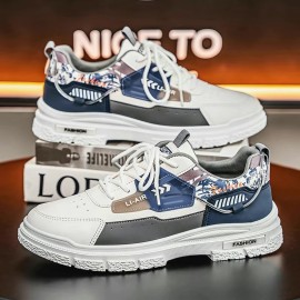 New Mens British-Style Hiking Sneakers | Youth Non-Slip Sports Casual Work Trendy Shoes, Upper, EVA Sole, Lace Closure, Low Top Design