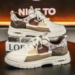 New Mens British-Style Hiking Sneakers | Youth Non-Slip Sports Casual Work Trendy Shoes, Upper, EVA Sole, Lace Closure, Low Top Design