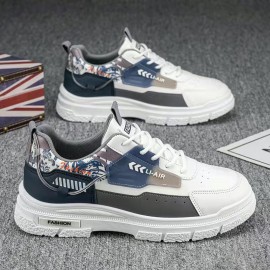 New Mens British-Style Hiking Sneakers | Youth Non-Slip Sports Casual Work Trendy Shoes, Upper, EVA Sole, Lace Closure, Low Top Design