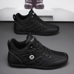 Men's Casual Sneakers - Breathable PU Upper & Non-Slip Rubber Sole, Lace-Up Low-Top Round Toe Design, All-Season Comfort for Outdoor Sports & Casual Attire, Streetwear Shoes, Stylish Street Shoes, Fabric Lined Interior