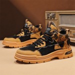 Men's & All-Season High-Top Hiking Boots -  & PVC Sole Heavy-Duty Outdoor Trekking Shoes, Retro Workwear Boots with Lace Closure, All-Terrain Traction for Urban to Mountain Use (Unisex)